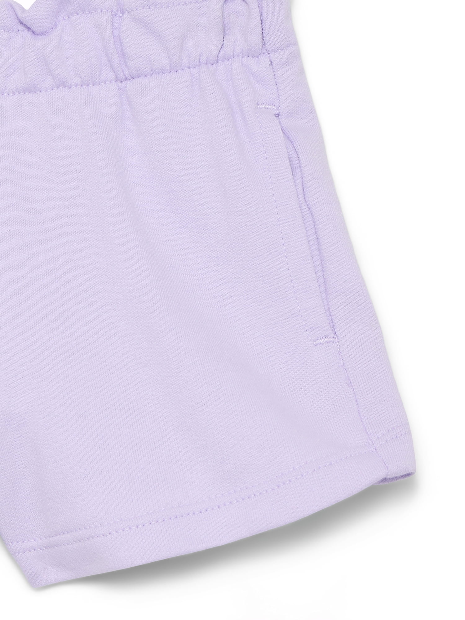 Wonder Nation Baby Girl Pocket French Terry Shorts, Sizes 0-24 Months