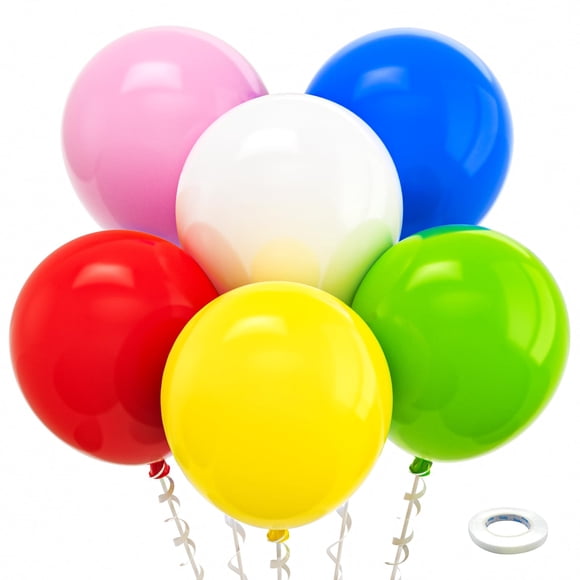 Globos de látex Bezente Rainbow, 18 cm, 30 unidades, para decoración de fiestas
