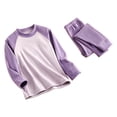 thumbnail image 3 of YunPes Unisex Kids Spring Fall Outfits Contrast Raglan Long Sleeve Pullovers & Pants Kids Soft Cozy Loungewear Set 2pcs, 3 of 5