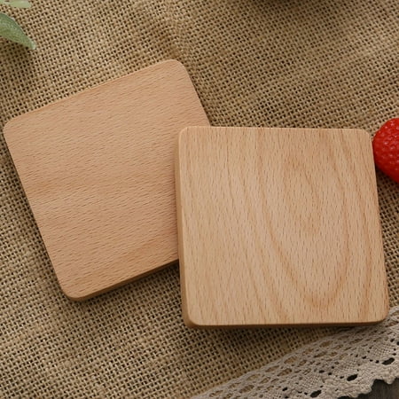 

Suyin Wooden Coaster Cups Placemat Black Walnut Wood Coaster Square 8.8*8.8Cm