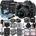 thumbnail image 1 of Nikon D7500 DSLR Camera with 18-55mm Lens + 2pcs 64GB Memory Card + Case + Tripod + Wideangle + Telephoto + ZeeTech Accessory Bundle\, 1 of 7