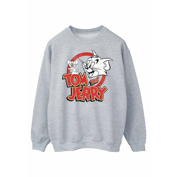 Tom And Jerry Sweat-Shirt Logo Usé pour Hommes