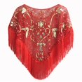 thumbnail image 1 of Aocisk Robe Châle Cape Élégante à Paillettes pour Femme, Enveloppe, Étole Douce, Rouge Melon D\'eau, Taille Unique, 1 of 3