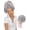 Gray, variant on Small Roll Wig For Women With Floral Elastic Drawstring, Messy Hairstyle