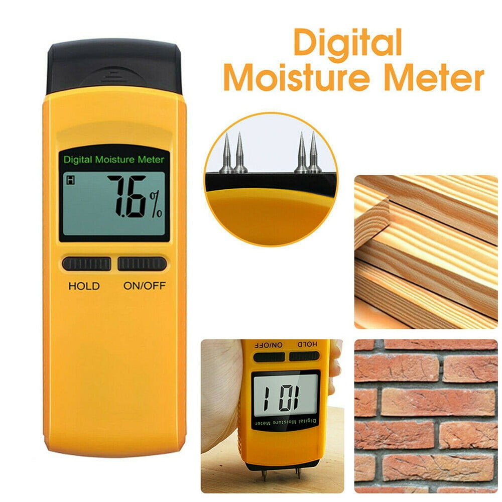 RANMEI Digital Moisture Detector Damp Meter Wood Brick Screed Caravan