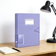 thumbnail image 5 of Expanding A4 Document Folder, 30 Pockets 60 Sides, Plastic Snap Closure, Purple Transparent Display Holders, Topliu, 5 of 6
