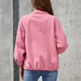 thumbnail image 4 of Lilgiuy Women's Solid Color Button Recreational Long Sleeve Lapel Coat Tops(Pink,8) Winter Fashion 2022, 4 of 5