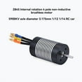 thumbnail image 4 of 2845 Internal 4-Pole Brushless Motor with Shaft Diameter 3.175mm Brushless Motor for 1/12 1/14 Rc Cars 2845 3800KV, 4 of 9