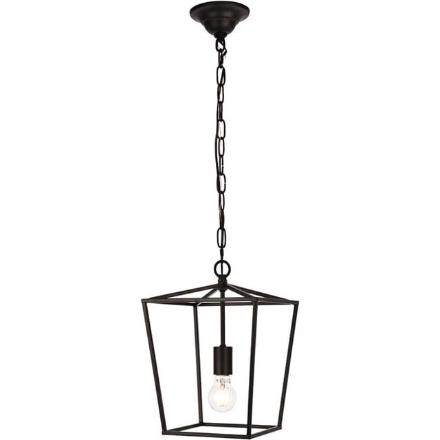 Elegant Lighting LD6008D9BK 14.5 x 9.75 Po. Collection Maddox Pendentif Noir