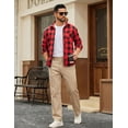 thumbnail image 5 of COOFANDY Mens Casual Pants Cotton Classic Fit Stretch Chino Pant Khaki Lightweight Work Dress Slacks, 5 of 6