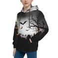 thumbnail image 2 of Kll Unisex Kids Boys Girls Hooded Pocket Pullover Hoodies-Happy Halloween 1, 2 of 9