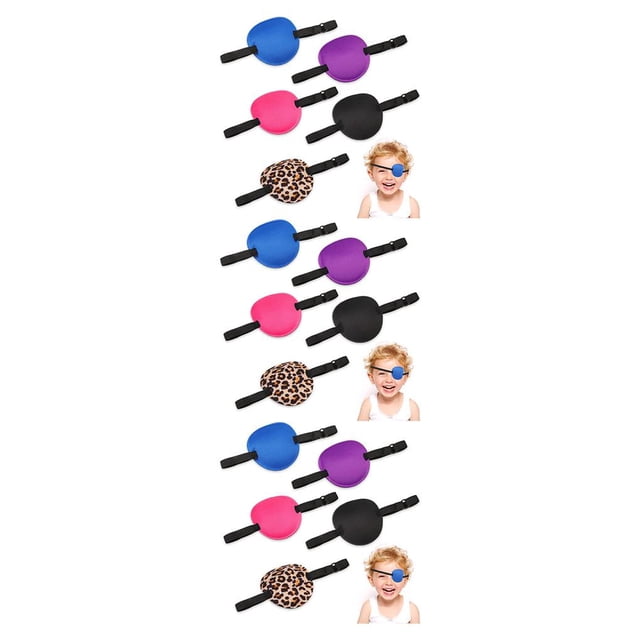 Seitruly 5Pcs Concave Eye Patch Washable Adjustable Up Props Eyeshades Kids Toys Cosplay Make Photography Adults Accessories Funny Type1