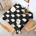 thumbnail image 2 of Halloween Cute Ghosts Pattern Square Tablecloth,Waterproof Square Table Cover,Wipeable Spillproof Washable Table Cover for Home Kitchen Party Decor 52"x52"(132x132cm), 2 of 6