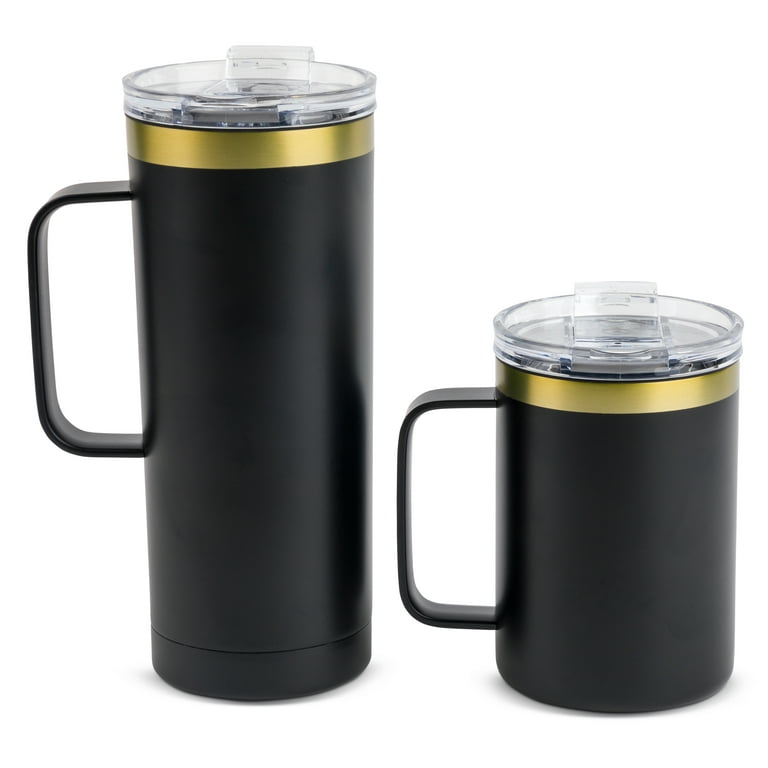 Tal Thermal Boulder Mug Black Stainless Steel Double Wall Insulated 14 Fl  Oz New