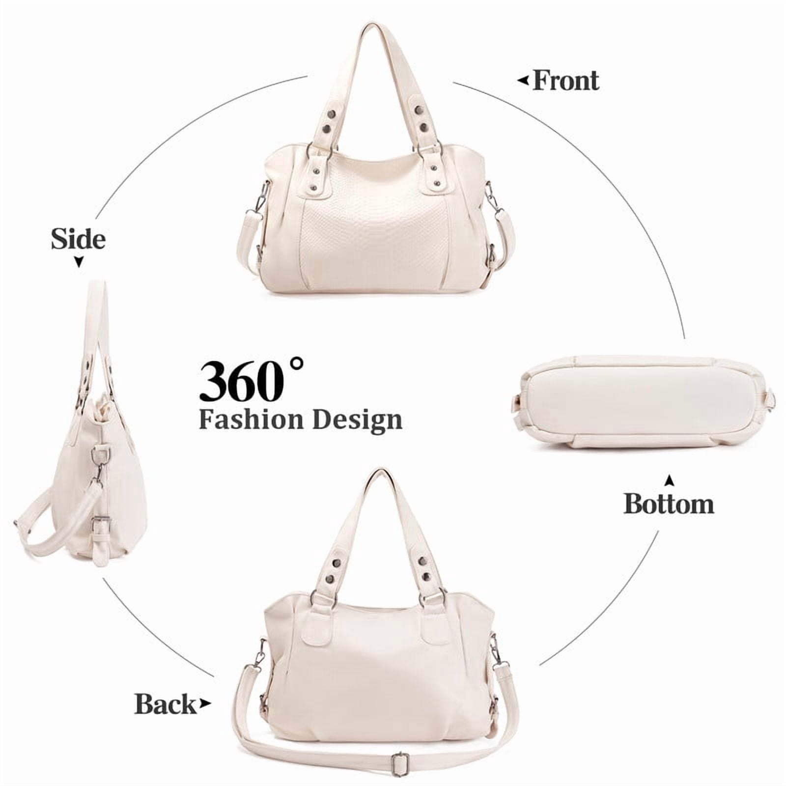 GAEKEAO Women’s Satchel Handbag Spacious Shoulder Purse with Detachable Strap