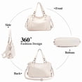thumbnail image 4 of GAEKEAO Women’s Satchel Handbag Spacious Shoulder Purse with Detachable Strap, 4 of 5