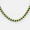 thumbnail image 2 of 925 Emerald Octagon Necklace Dainty green Tennis necklace/ Emerald necklace/Genuine Emerald necklace/Stackable necklace For Women gift, 2 of 3