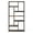 Rustic Brown, variant on Yardi Yarda 79" Tall Bookshelf, 7-Tier Bookcase Open Display Shelves, Black