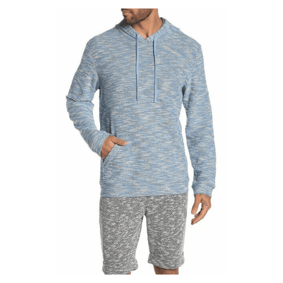 Onia Men's Michael Drawstring Hoodie Sweatshirt Lake Blue Size XL