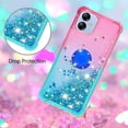 thumbnail image 5 of Clear Case for Samsung Galaxy A04e with Kickstand for Girls Women, Liquid Glitter Sparkle Bling Cute Case Gradient Quicksand Cover for Samsung Galaxy A04e/ M04/ F04 JB Powder Blue, 5 of 16
