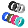 thumbnail image 3 of de Bodas de Silicona para Hombre de 7 Piezas Activo Atlético de Grado Alimenticio, 3 of 8