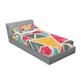 thumbnail image 3 of Ambesonne Retro Fitted Sheet & Pillow Sham Set, Funk Art Grungy Abstract, Queen, Multicolor, 3 of 3