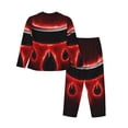 thumbnail image 2 of Lsque The Binding of Isaac Pattern Long Sleeve Pajama Set for Women - Soft 2-Piece Sleepwear and Loungewear Set with Pockets, Comfy Nightwear, 2 of 8