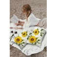 thumbnail image 3 of Outdoor Throw Pillow Cover Watercolor Garden Flower Yellow Sunflowers Waterproof Cushion Covers 2 Pack Yellow Pillow Cases Home Decoration for Patio Garden Couch Sofa, 3 of 6