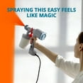 thumbnail image 4 of Tilswall HVLP Paint Sprayer, 500W Electric Spray Paint Gun with 600ML Container, 2 Nozzles & 3 Patterns, Ultra Light, Easy to Clean, for Furniture, Cabinets, Wall, Fence, Home (White), 4 of 8