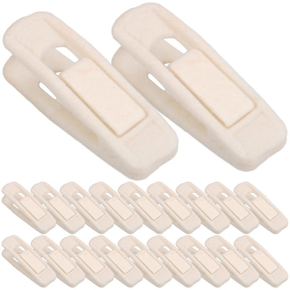 20-Pack Heavy Duty Plastic Hanger Clips for Laundry, Sock and Clothing Hanger Accessories, Clothes Pegs