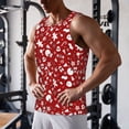 thumbnail image 5 of Pofeuu Red Christmas Cheer. Print Men's Workout Tank Tops Sleeveless Muscle Gym Shirt Quick Dry-4X-Large, 5 of 7