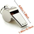 thumbnail image 3 of Silbato, paquete de 2 silbatos deportivos de acero inoxidable con cordón, silbatos con sonido fuerte y nítido, ideales para entrenadores, árbitros y funcionarios JM, 3 of 5