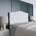 thumbnail image 4 of Emma + Oliver Tufted Upholstered Queen Size Headboard in White Fabric, 4 of 12