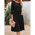 thumbnail image 2 of Women's Patchwork Maternity Nursing Dress 3/4 Sleeve Dress for Breastfeeding, 2 of 8