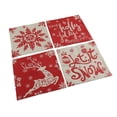 thumbnail image 4 of 4 Uds. Fundas de almohada navideñas 45x45cm ciervo copo de nieve muñeco de nieve cómodas fundas de almohada navideñas de lino suave para el sofá del hogar 01, 4 of 12