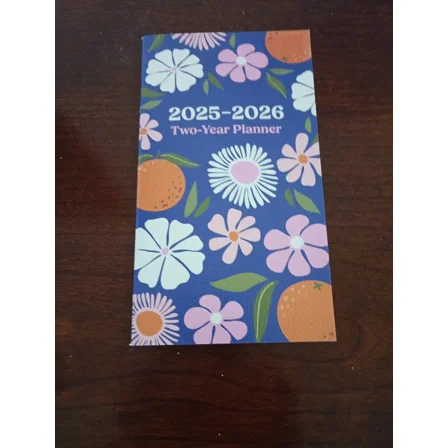 Floral 2025- 2026 Monthly Pocket Planner 64 Pages 3.3 X 6 In. 2 Year