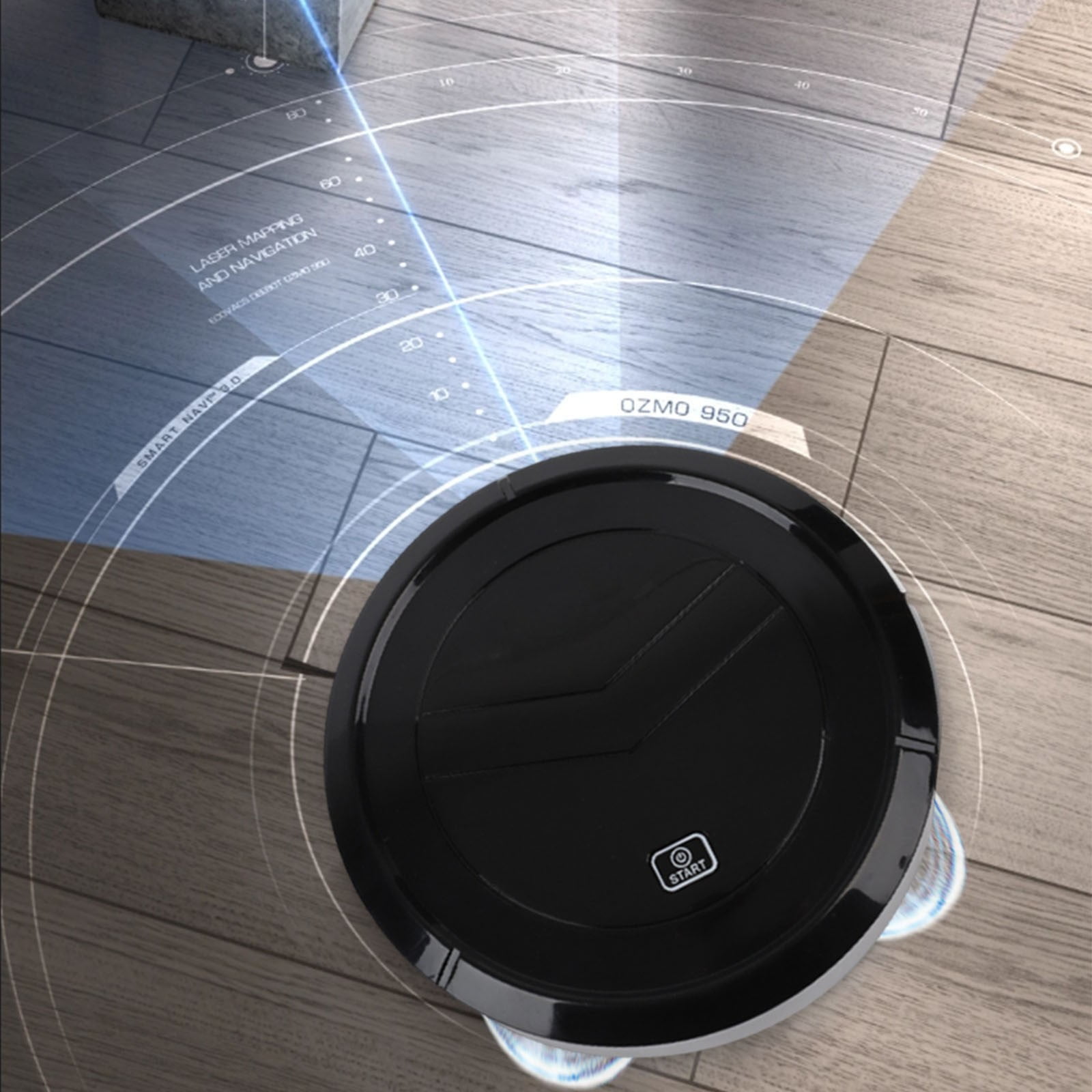Byujiro Home Robot Vacuum Cleaner 2-in-1 Vacuuming & Mopping for Hard Floors & Carpets