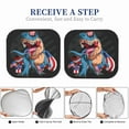 thumbnail image 6 of Fotbe Blue Dinosaur 2-Piece Car Windshield Sun Shade | Sun Blocker for Car Windshield | Foldable Automotive Interior Accessories for Sun Protection-Medium, 6 of 7