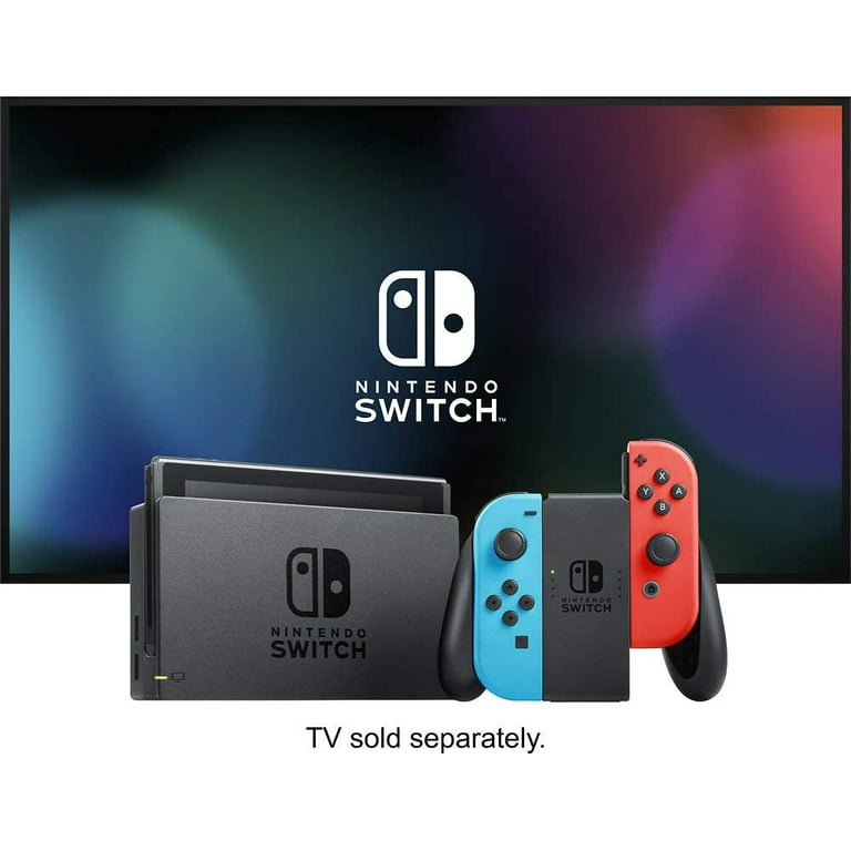  Nintendo Switch with Neon Blue and Neon Red Joy‑Con : Video  Games