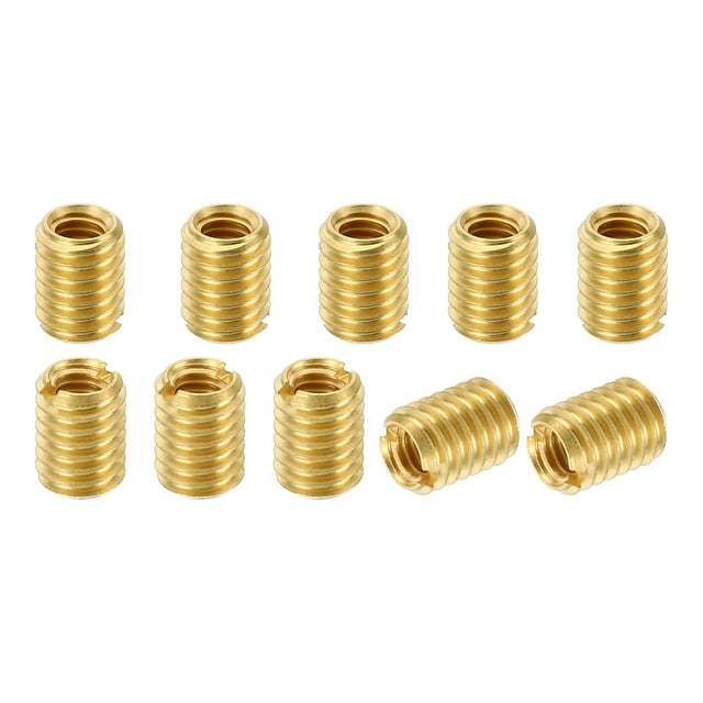 Unique Bargains Laiton Fileté Réparation Insert Écrou, 10 Pcs M8x1.25 à M4x0.7 Manchon Fileté Réducteur Vis Réducteur 8mm