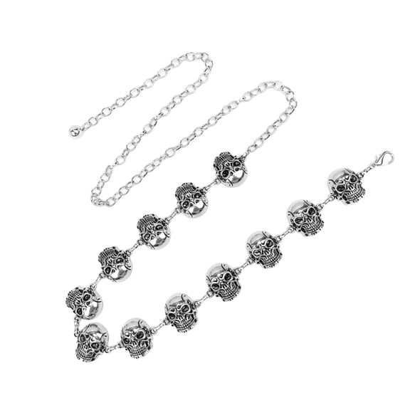 lanema Vintage Skull Waist Chain Women Dress Chain Belt 2000s Waist Jewelry Accessories