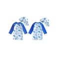 thumbnail image 2 of BemeyourBBs Toddler Baby Boy Shark One Piece Swimsuit with Sun Hat Infant Boys Bathing Suit Long Sleeve Rash Guard UPF 50+ Ocean Theme Print Zipper Swimwear Summer Pool Beachwear, 2 of 9