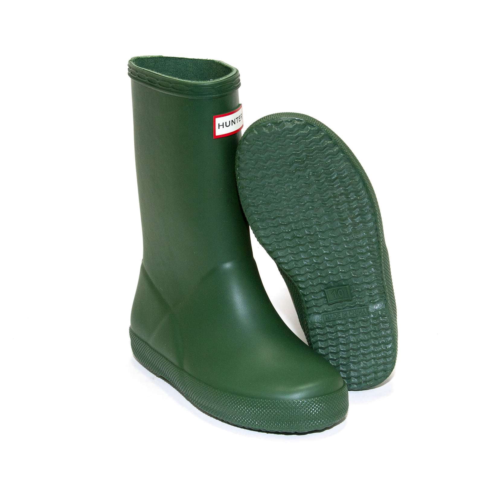 Hunter Toddlers Original First Classic Rain Boots, Hunter Green,5 M US