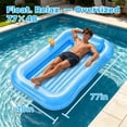 thumbnail image 5 of KOPPOP 77" x 48" XL Inflatable Tanning Pool Lounger Float with Sprinkler, 6-in-1 Suntan Tub Sunbathing Bed for Adults with Pillow & Cup Holder, 5 of 6