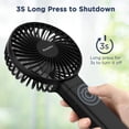 thumbnail image 4 of Ventilador portátil EasyAcc 2023, 4º nuevo, batería 5000, 20h, 4 velocidades, 4 of 9