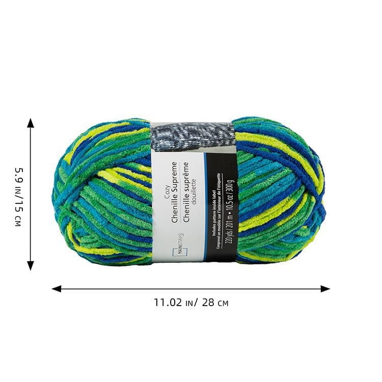 MAINSTAYS cozy white chenille yarn, Polyester 100% yarn