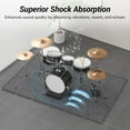 thumbnail image 3 of Soundproof Drum Mat Set, 18PCS, 15.8'' x 11.8'', Thick Acoustic Panel with Non-Slip Bottom for Electric Drum Kit, 3 of 8