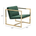 thumbnail image 6 of Modern Alt Arm Chair Green & Gold, 6 of 6