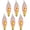 6 Pack, variant on Christmas Decorations, Upgraded Flame Light Bulbs, E12 Candelabra Small Base, Clear Glass Flickering Fire Bulb for Halloween Party Porch Indoor & Outdoor Decoration, 6