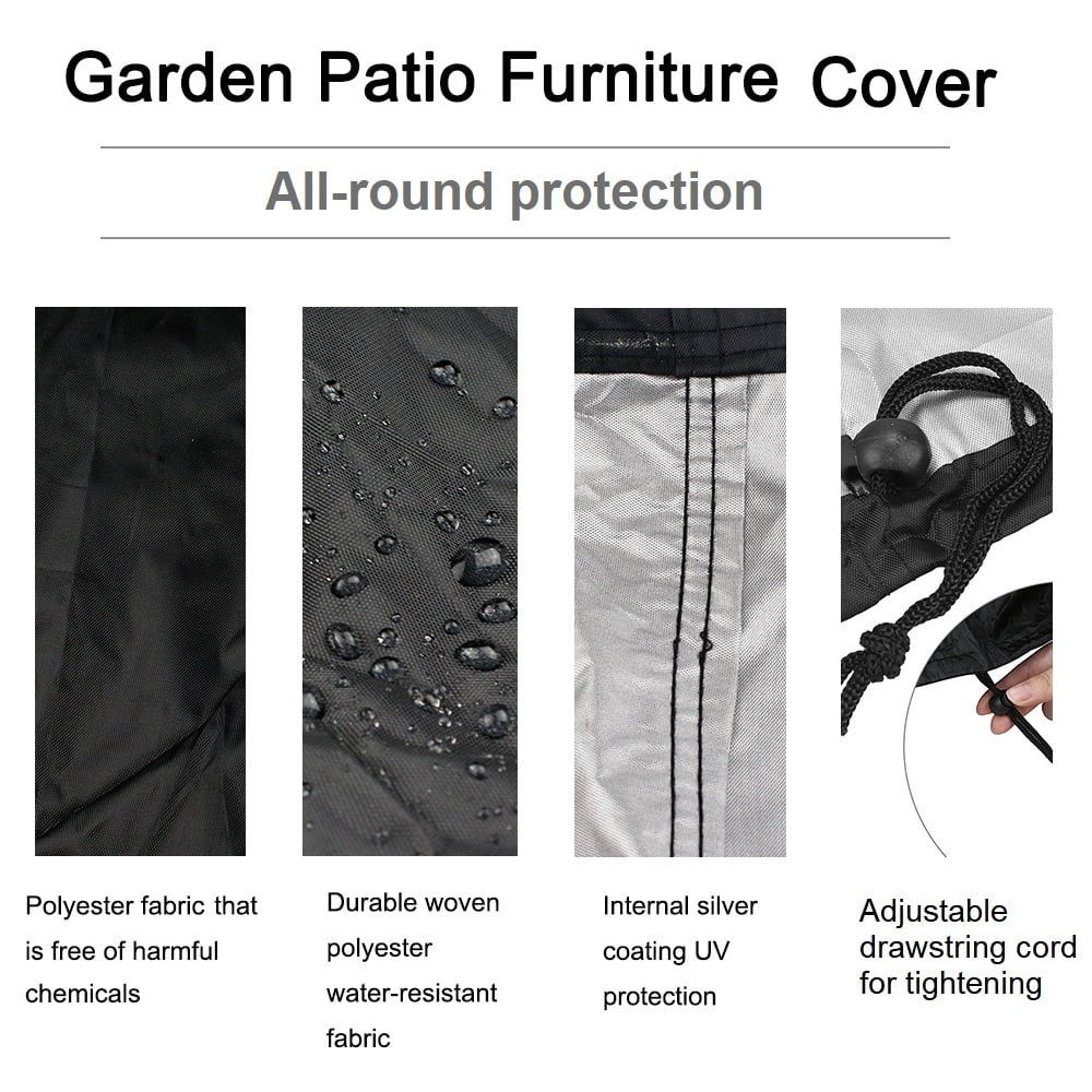 Outdoor Patio Furniture Cover Waterproof Dining Coffee Table Chair Couch Cover All Weather Sun Rain Snow Protection with Drawstring, 67x37x28 inch